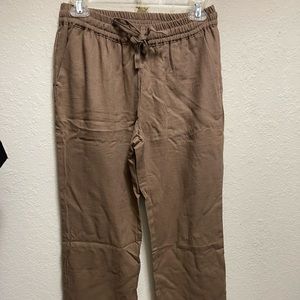 Mocha linen pants